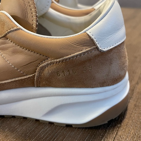 Common Projects | Tan Track 80 Leather Designer Sneaker Women’s 39 US 8.5 - Picture 11 of 12